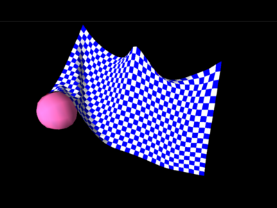 Improved verlet cloth simulation using OpenGL
